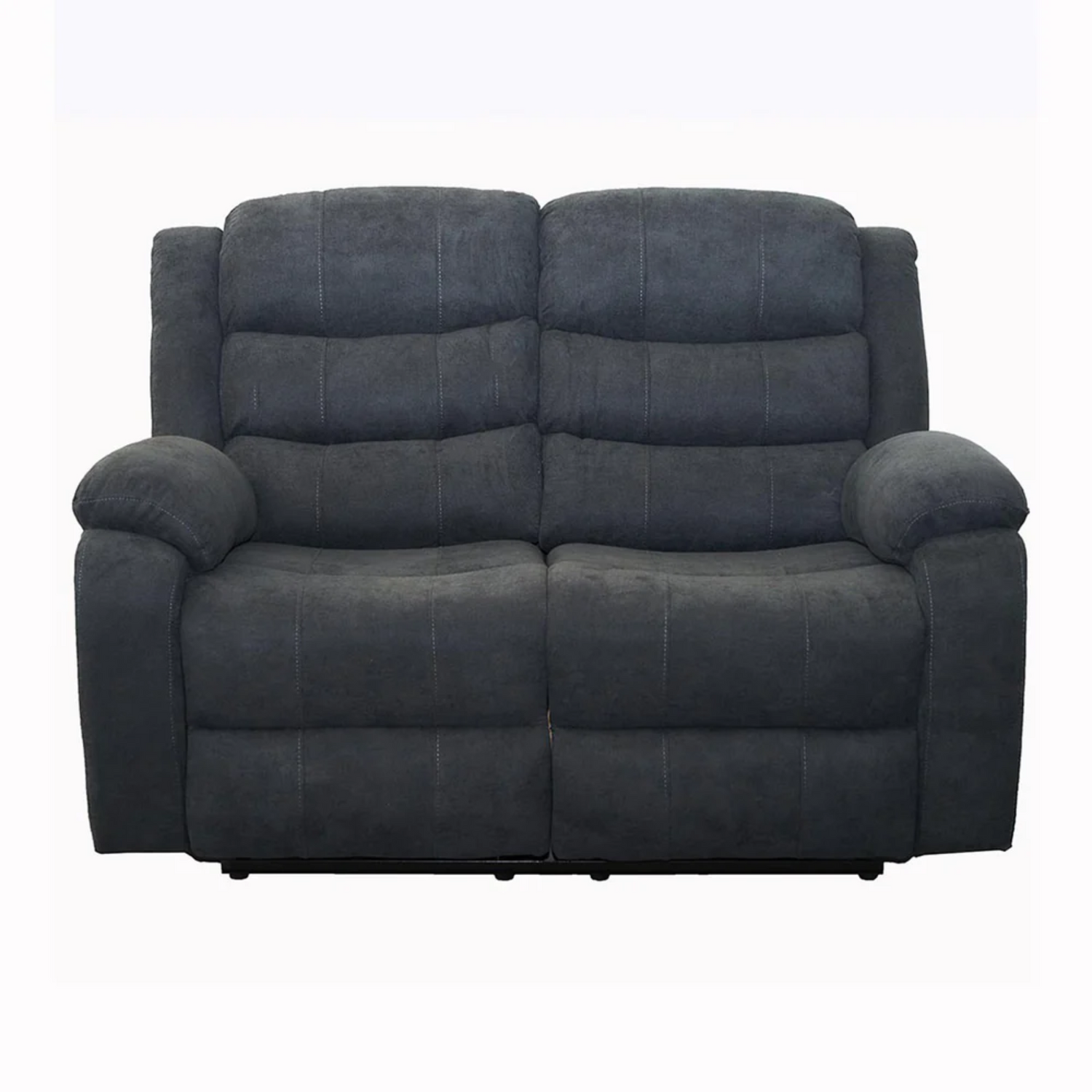 Boston – Le canapé inclinable 2 places en tissu gris foncé