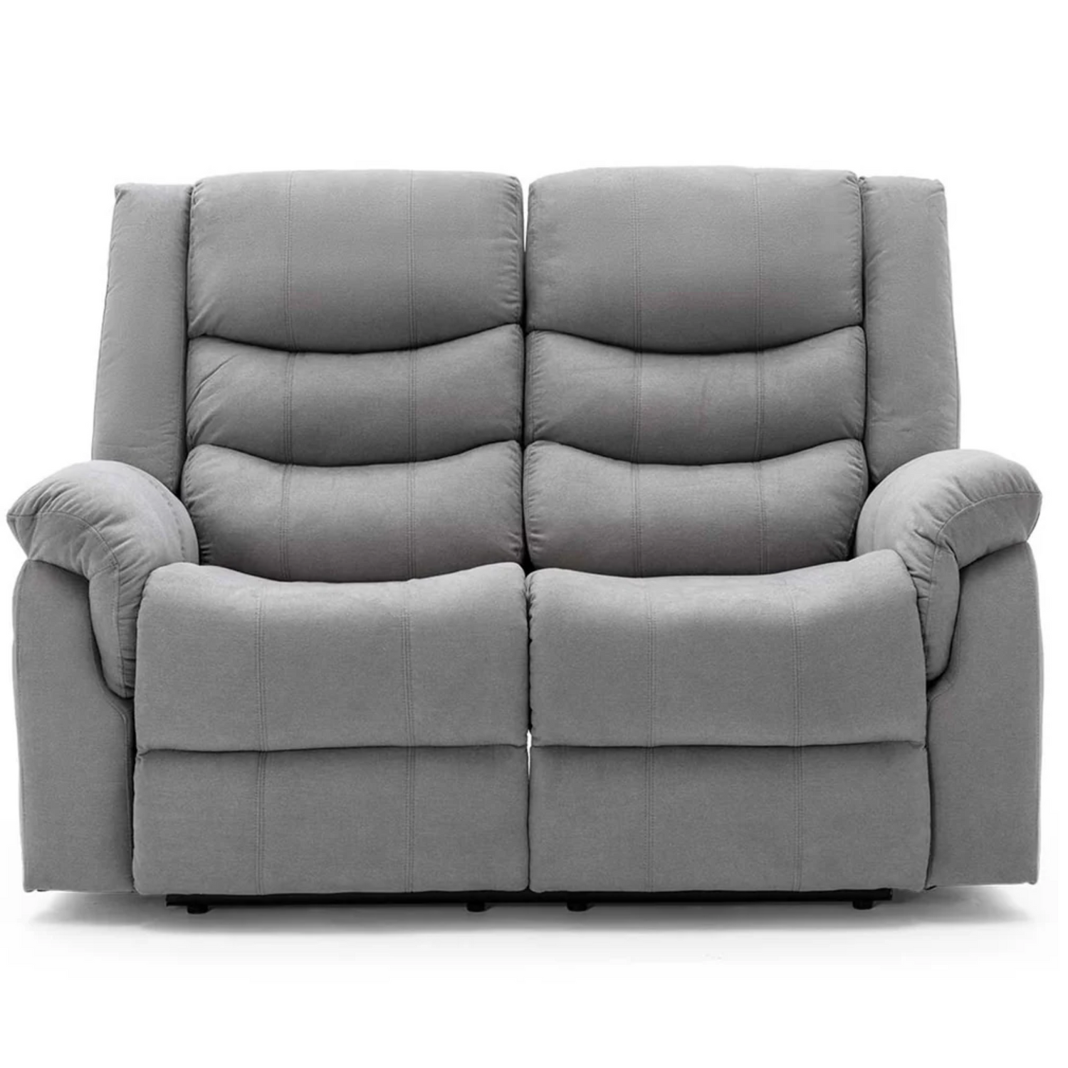 Le canapé inclinable 2 places en tissu gris