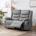 Le canapé inclinable 2 places en tissu gris