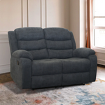 Boston – Le canapé inclinable 2 places en tissu gris foncé