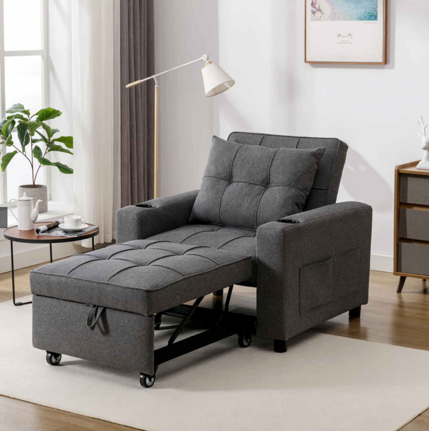 Hudson – Le fauteuil-lit 1 place, compact et élégant